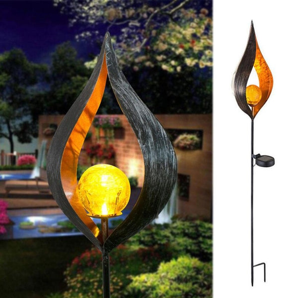 Light Metal LED Waterproof Outdoor Lights - Solar Flame